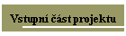 Vstupní Část projektu