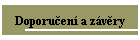 Doporuženě a závěry